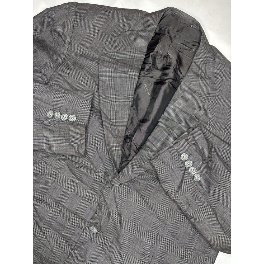 KITON 100% Cashmere Blazer Gray Plaid 52IT 42US Sport Coat Made in Italy
